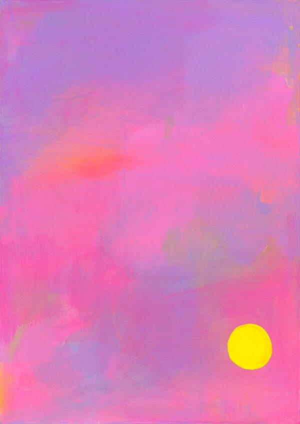 Pink and purple abstract art print - Sunshine